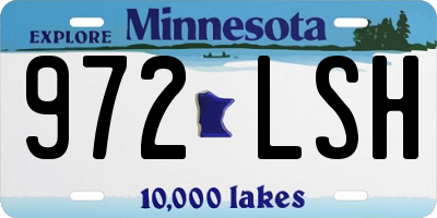 MN license plate 972LSH