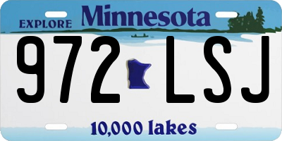 MN license plate 972LSJ