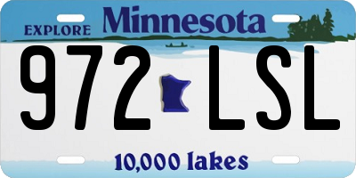 MN license plate 972LSL