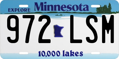 MN license plate 972LSM