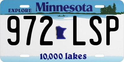 MN license plate 972LSP