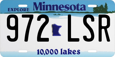 MN license plate 972LSR