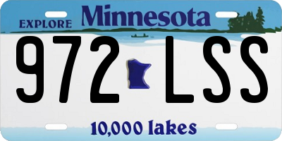 MN license plate 972LSS