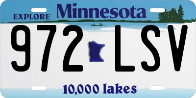 MN license plate 972LSV