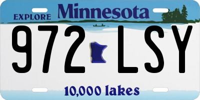 MN license plate 972LSY