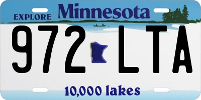 MN license plate 972LTA