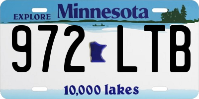 MN license plate 972LTB