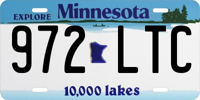MN license plate 972LTC