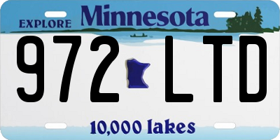 MN license plate 972LTD