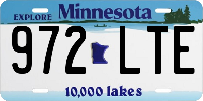 MN license plate 972LTE