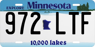 MN license plate 972LTF