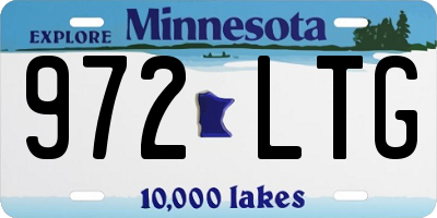 MN license plate 972LTG