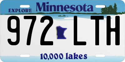 MN license plate 972LTH