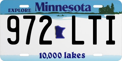 MN license plate 972LTI