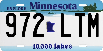 MN license plate 972LTM