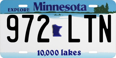 MN license plate 972LTN