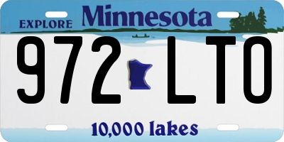 MN license plate 972LTO