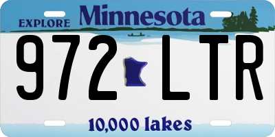 MN license plate 972LTR