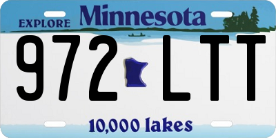 MN license plate 972LTT