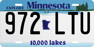MN license plate 972LTU