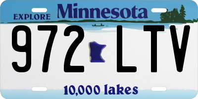 MN license plate 972LTV
