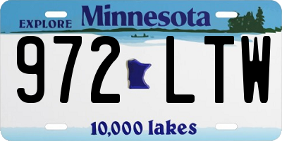 MN license plate 972LTW
