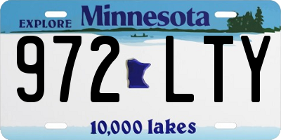 MN license plate 972LTY