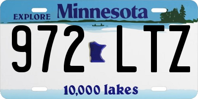 MN license plate 972LTZ