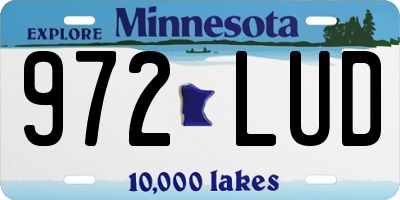 MN license plate 972LUD