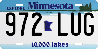 MN license plate 972LUG