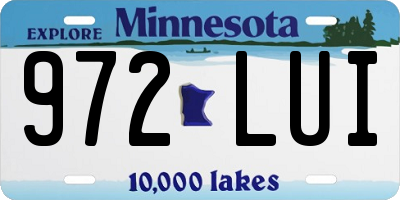 MN license plate 972LUI