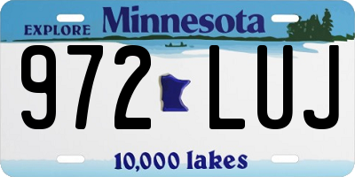MN license plate 972LUJ
