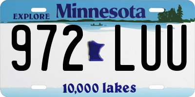 MN license plate 972LUU