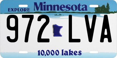 MN license plate 972LVA