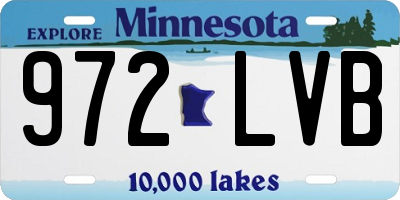 MN license plate 972LVB