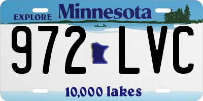 MN license plate 972LVC
