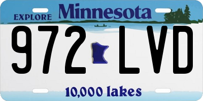 MN license plate 972LVD