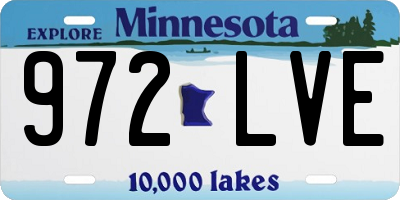 MN license plate 972LVE