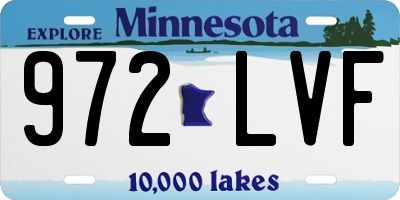MN license plate 972LVF