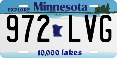 MN license plate 972LVG