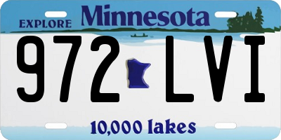 MN license plate 972LVI
