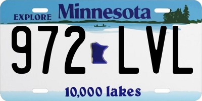 MN license plate 972LVL