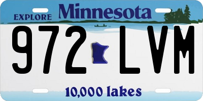 MN license plate 972LVM