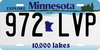 MN license plate 972LVP