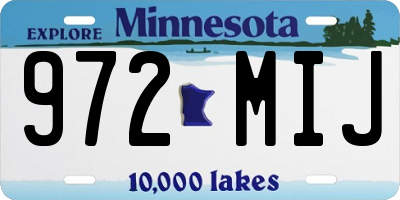 MN license plate 972MIJ