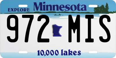 MN license plate 972MIS