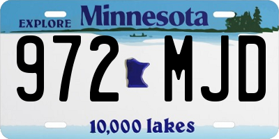 MN license plate 972MJD