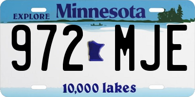 MN license plate 972MJE