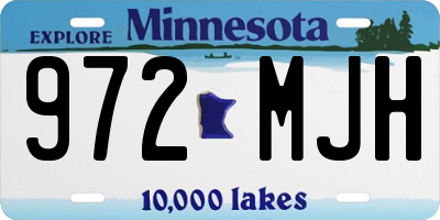 MN license plate 972MJH