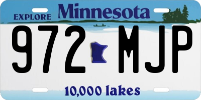 MN license plate 972MJP